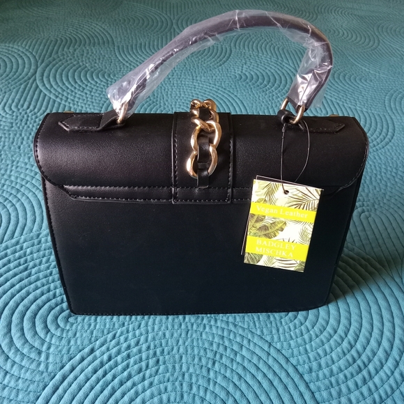 Badgley Mischka Studded Crossbody Handbag Gold Tone Accents NWT - Picture 3 of 8